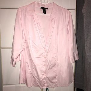 Light Pink Button Up Collar Shirt